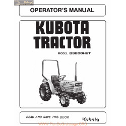 Kutota B9200 Ops Manual