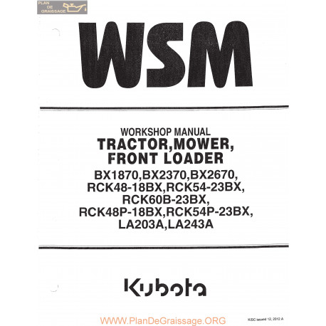 Kutota Bx 1870 2370 2670 Wsm Part2 Manual