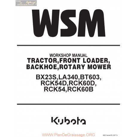 Kutota Bx23s Wsm Manual