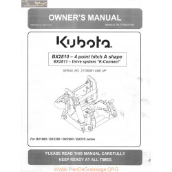 Kutota Bx2810 4 Point Hitch Manual