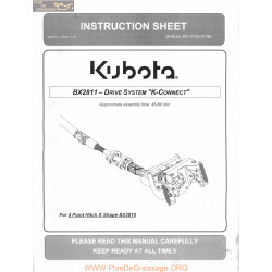 Kutota Bx2811 Drive System K Connect Manual