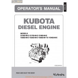 Kutota Engines D1503 Me D1803 Me V2203 M V2403 Me B Dd 2017 Manual