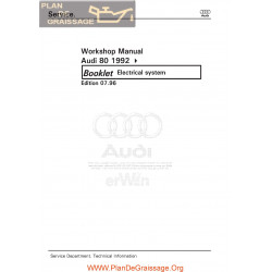 Audi 80 1992 Electrical Systems