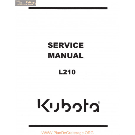Kutota L210 Wsm Manual