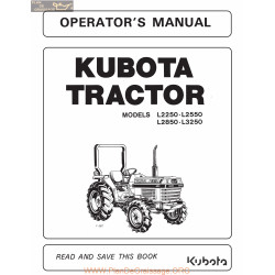 Kutota L2550 Ops Manual
