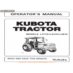 Kutota L3010 3410 3710 Cab Manual