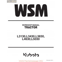 Kutota L3130 5030 Wsm Manual