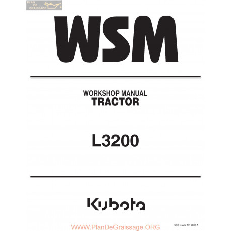 Kutota L3200 Wsm Manual