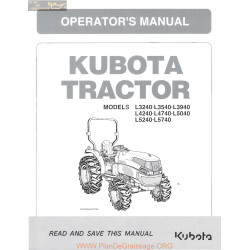 Kutota L3240 L5740 Operator Manual