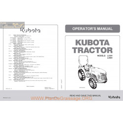 Kutota L3301 L3901 Operators Manual