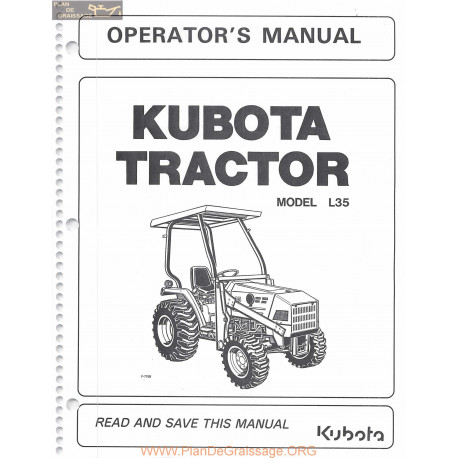 Kutota L35 Owners Manual