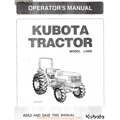 Kutota L4400 Ops Manual