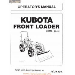 Kutota La 434 Kubota Front Loader Manual