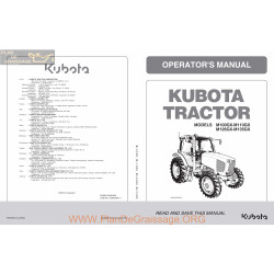 Kutota M100gx M110gx M126gx M135gx Manual