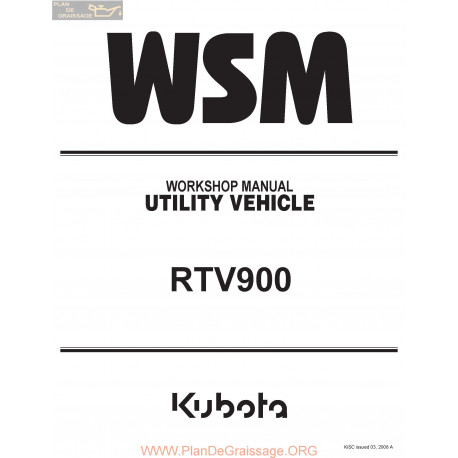 Kutota Rtv900 Wsm Manual