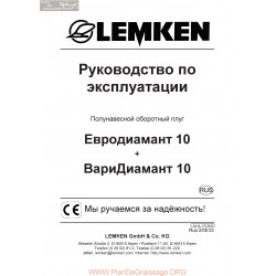 Lemken Eurovaridiamant10 Rus Manual De Service 175 3615