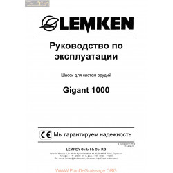 Lemken Gigant 1000 Rus Manual De Service 175 3554