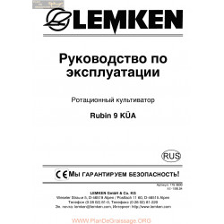 Lemken Rubin 9 Kua Rus Manual De Service 175 3830