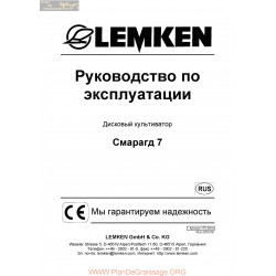 Lemken Smaragd 7 Rus Manual De Service 175 3614