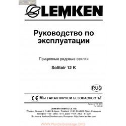 Lemken Solitair 12k Lh5000 Rus Manual De Service 175 3642