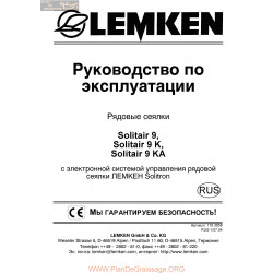 Lemken Solitair 9 Solitronic Rus Manual De Service 175 3858