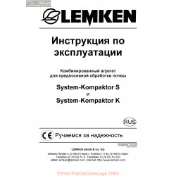 Lemken System Kompaktor Rus Manual De Service 175 3759