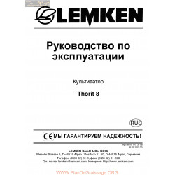 Lemken Thorit 8 Rus Manual De Service 175 3776