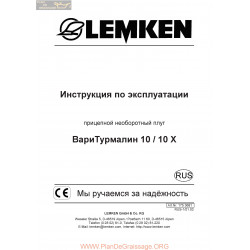 Lemken Variturmalin 10 Rus Manual De Service 175 3681
