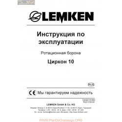 Lemken Zirkon 10 Rus Manual De Service 175 3884