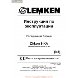 Lemken Zirkon 9ka Rus Manual De Service 175 3532