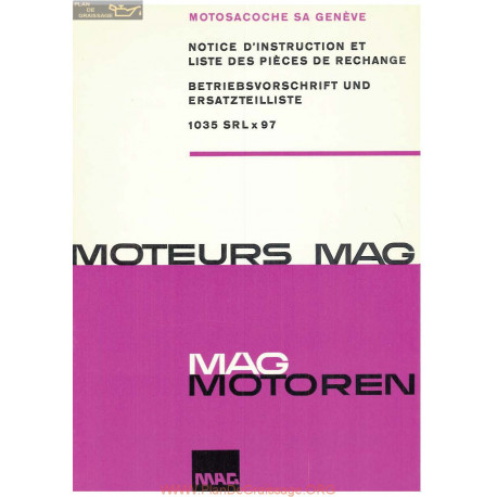 Mag 1035 Srl 97 Notice Instruction Liste Pieces