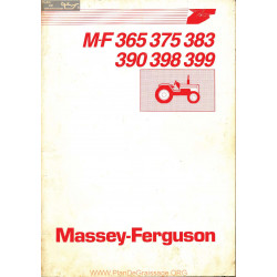 Massey Ferguson 365 375 383 390 398 399 Livret Entretien