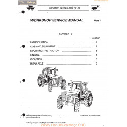 Massey Ferguson Mf3000 3100 Series Verkstadshandbok Sec Wat