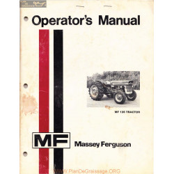 Massey Ferguson Model Mf135 Tractor Operators Manual
