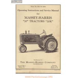 Massey Harris 20k Tractor Manual 694 018 M91