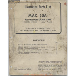 Mc Culloch Mac35a Chain Saw Instruction Manual