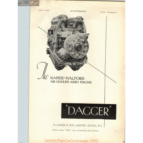 Napier Halford Dagger Engine 1936