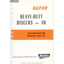 Napier Heavy Duty Discers Model Ad Parts List