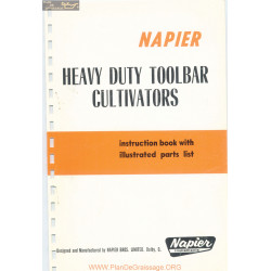 Napier Heavy Duty Toolbar Cultivators Parts List