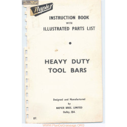 Napier Heavy Duty Toolbars D7 Parts List