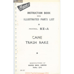 Napier Model Bz A Cane Trash Rake Parts List