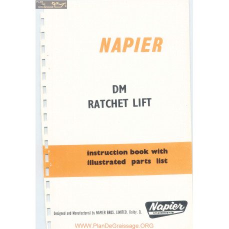 Napier Napier Dm Ratchet Lift Parts List