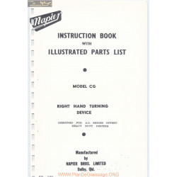 Napier Offset Right Hand Turning Device Model Cg Parts List