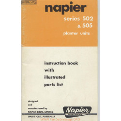 Napier Series 502 And 505 Planter Units Instruction Book January 1976