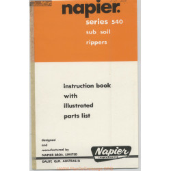 Napier Series 540 Sub Soil Rippers Instruction Book