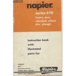 Napier Series 670 Heavy Duty Wheeled Offset Disc Plough Instruction Book