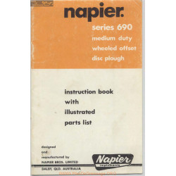 Napier Series 690 Medium Duty Wheeled Offset Disc Plough Instruction Book 1976