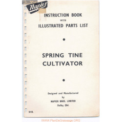 Napier Spring Tine Cultivator D10 Parts List