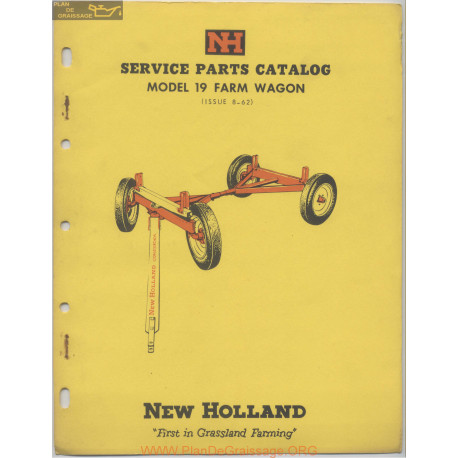 New Holland Nh 19 Farm Wagon Service Parts Catolg 1962