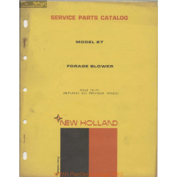 New Holland Nh 27 Forage Blower Service Parts Catalog 1971 5002711